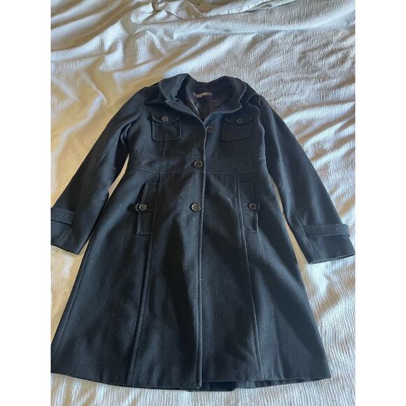 Kenneth Cole REACTION Jackets & Blazers - Kenneth Cole Reaction Wool Blend Trench Coat Jacket Preppy Academia Women Small